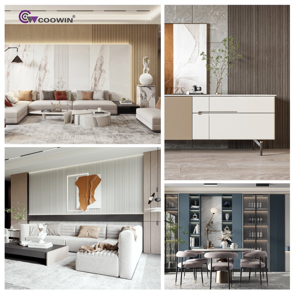 WPC Wooden Grain laminated Indoor WPC Wall Panel For Interior Decoration