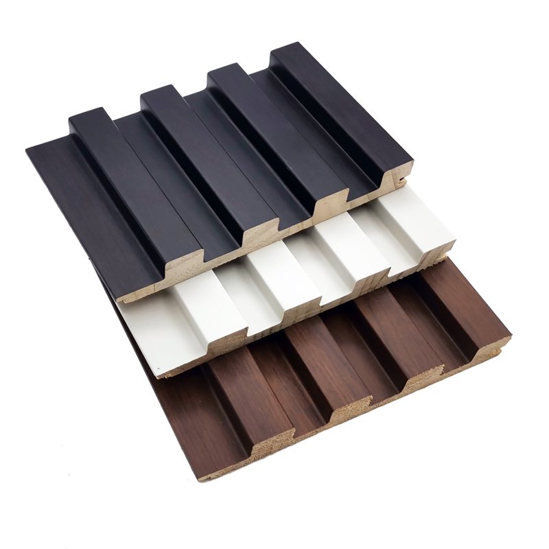 Indoor 3D Laminated WPC Wallboard Wood Grain PVC Coating Decoration Great Wall Panel Interior Cladding Fluted Bamboo Fiber Board