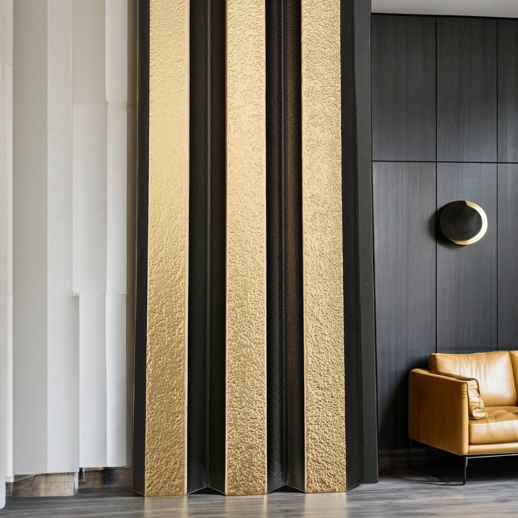 Hot Selling Eco-Friendly 3D Wall Panel Easy Installation ps Waterproof Charcoal Louvers for Villa Wall Decorations
