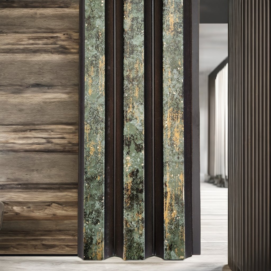 Hot Selling Eco-Friendly 3D Wall Panel Easy Installation ps Waterproof Charcoal Louvers for Villa Wall Decorations