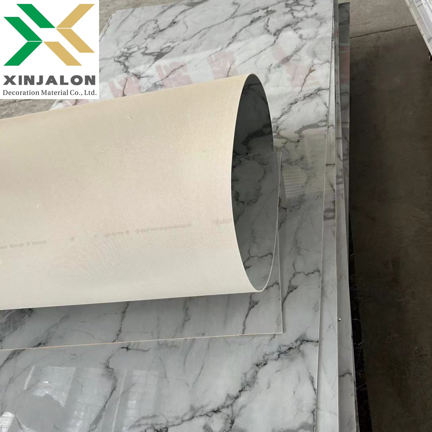interior decoration Stone surface pvc wall panel 4*8ft SPC board Embossed PVC marble sheet and pvc wall panel