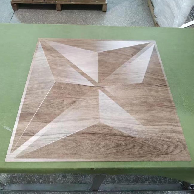 Wood grain pvc wallpaper Moisture-Proof easy installation 3D Pvc Wall Panel Wall Board cladding for home decor