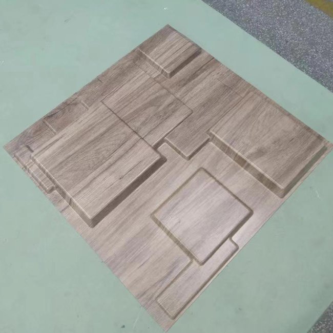 Wood grain pvc wallpaper Moisture-Proof easy installation 3D Pvc Wall Panel Wall Board cladding for home decor