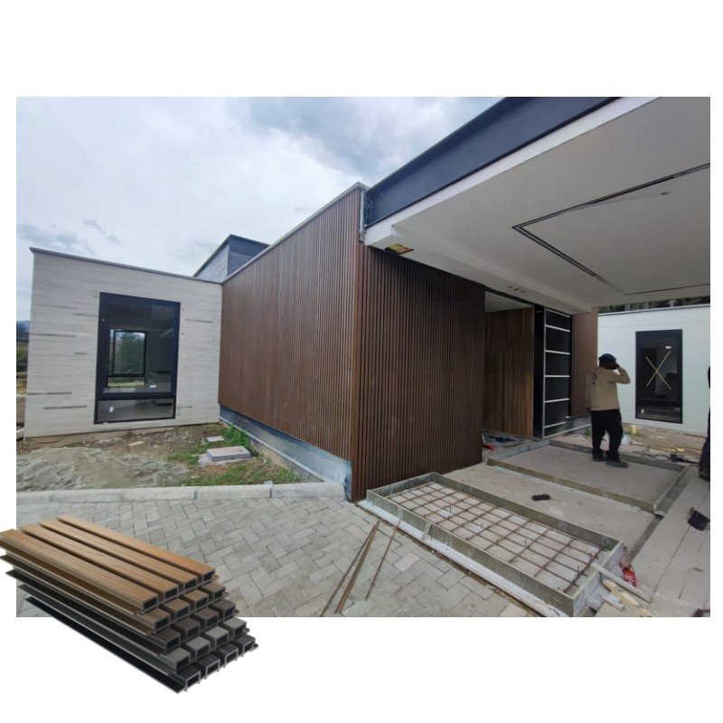 WPC fiber cement board exterior wall cladding other boards for office school siding