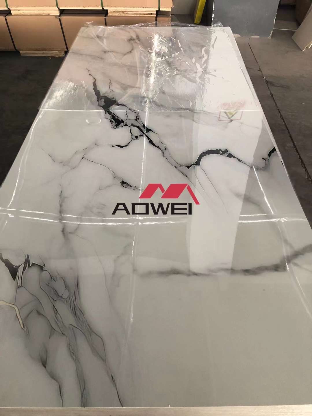 3D printed Durable UV PVC Sheet Marble uv marble sheet Alternative Board Material for Various Applications