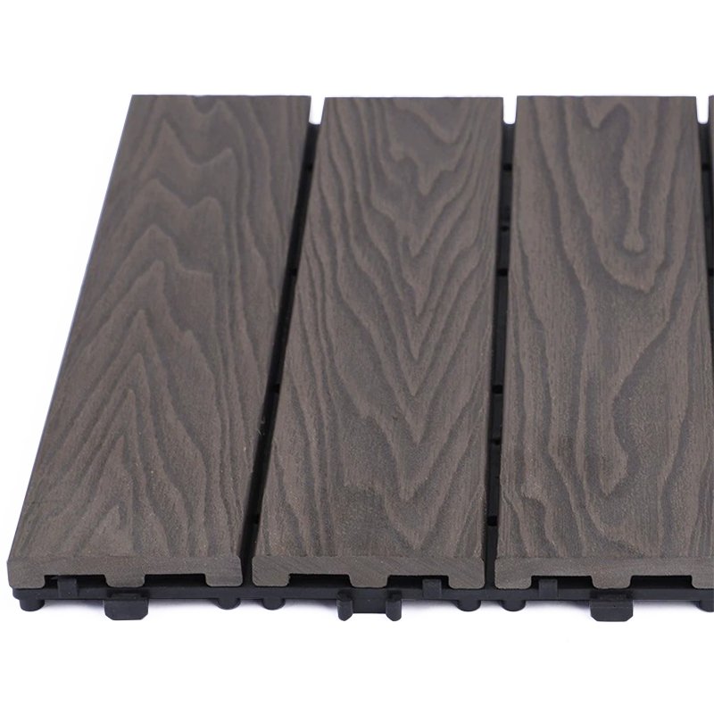 Factory Direct Design Cladding Effortless Decking Seamless Wood Plastic Composite wpc diy deck tiles