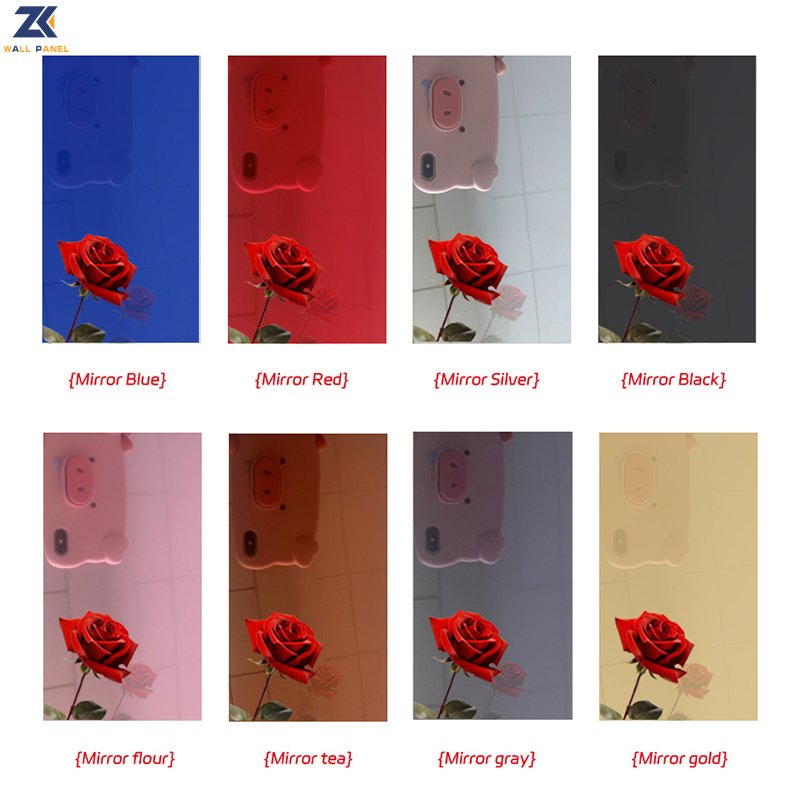 Easy To Install Bamboo Charcoal Wood veneer mirror board Pvc Wall Panel Hotel Decorative Panel wall