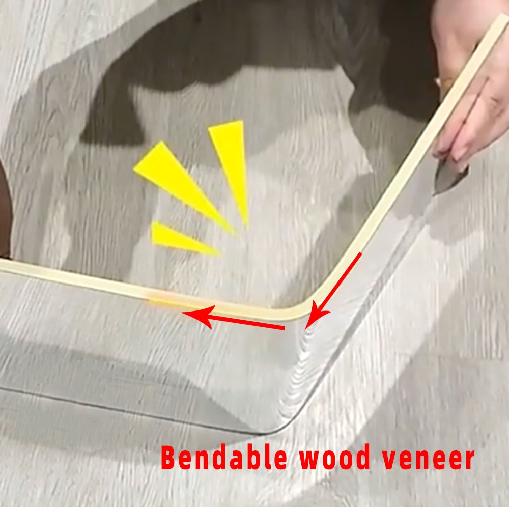 Easy To Install Bamboo Charcoal Wood veneer mirror board Pvc Wall Panel Hotel Decorative Panel wall