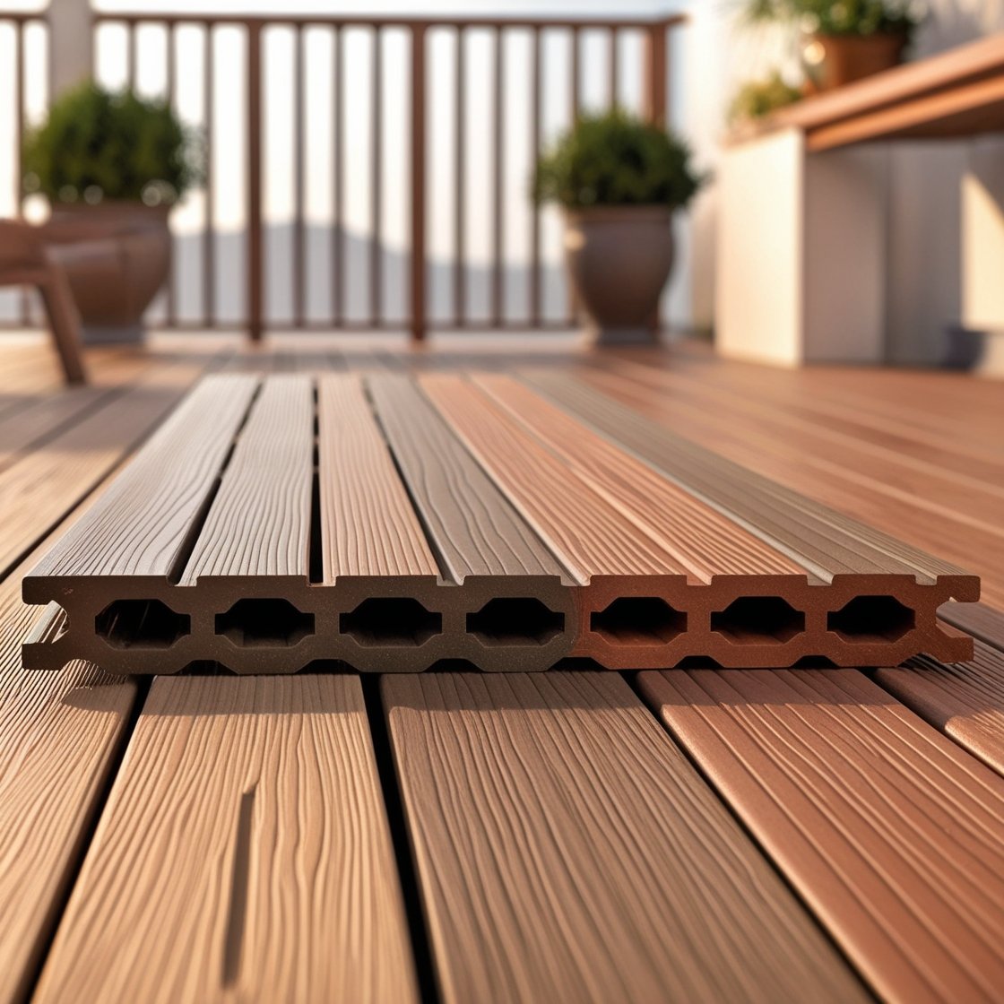 Wood Plastic Composite (WPC) Decking Panels Best Price Premium Quality from Real Factory Custom Size and Color Available!