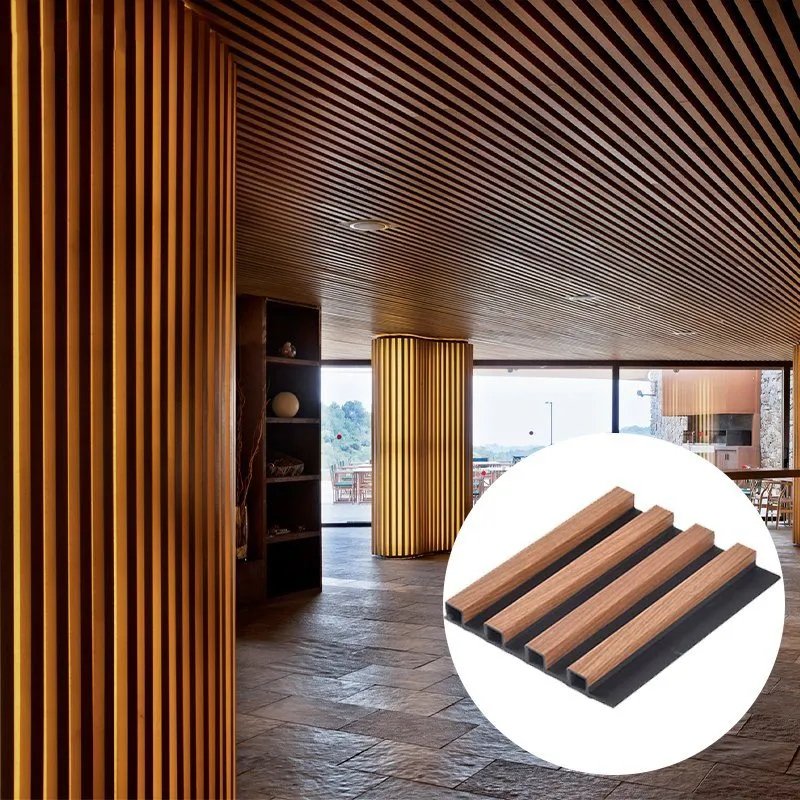 Wholesale Price Cladding Wpc Veneer Flexible Board Wall Panels Slat Walnut Panel Wood Panels For Walls