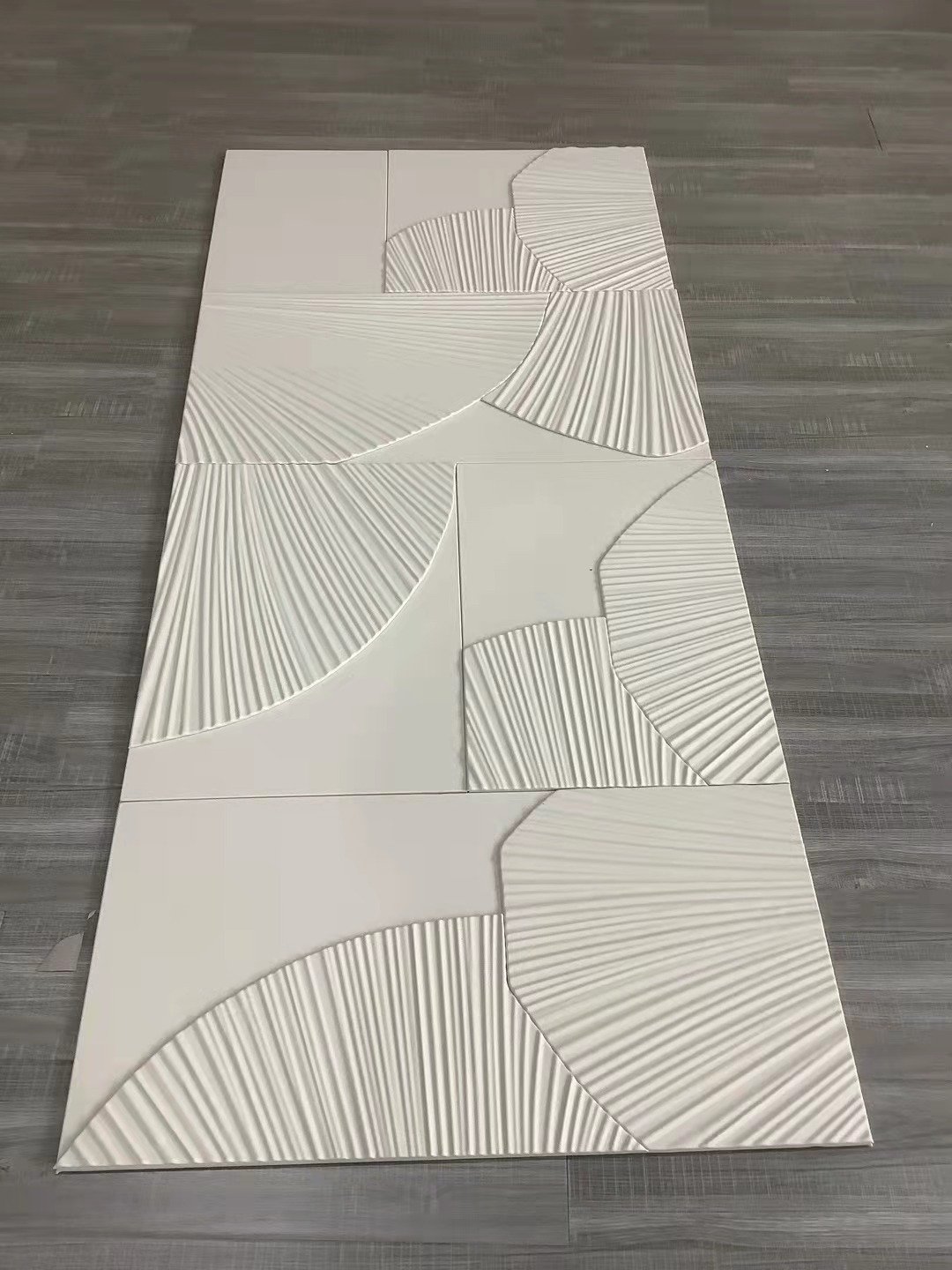 Free Sample Home Interior Finish PVC Wood Living Room TV Background Wall Board Bedroom Embossed Carved 3D Art Wall Panels