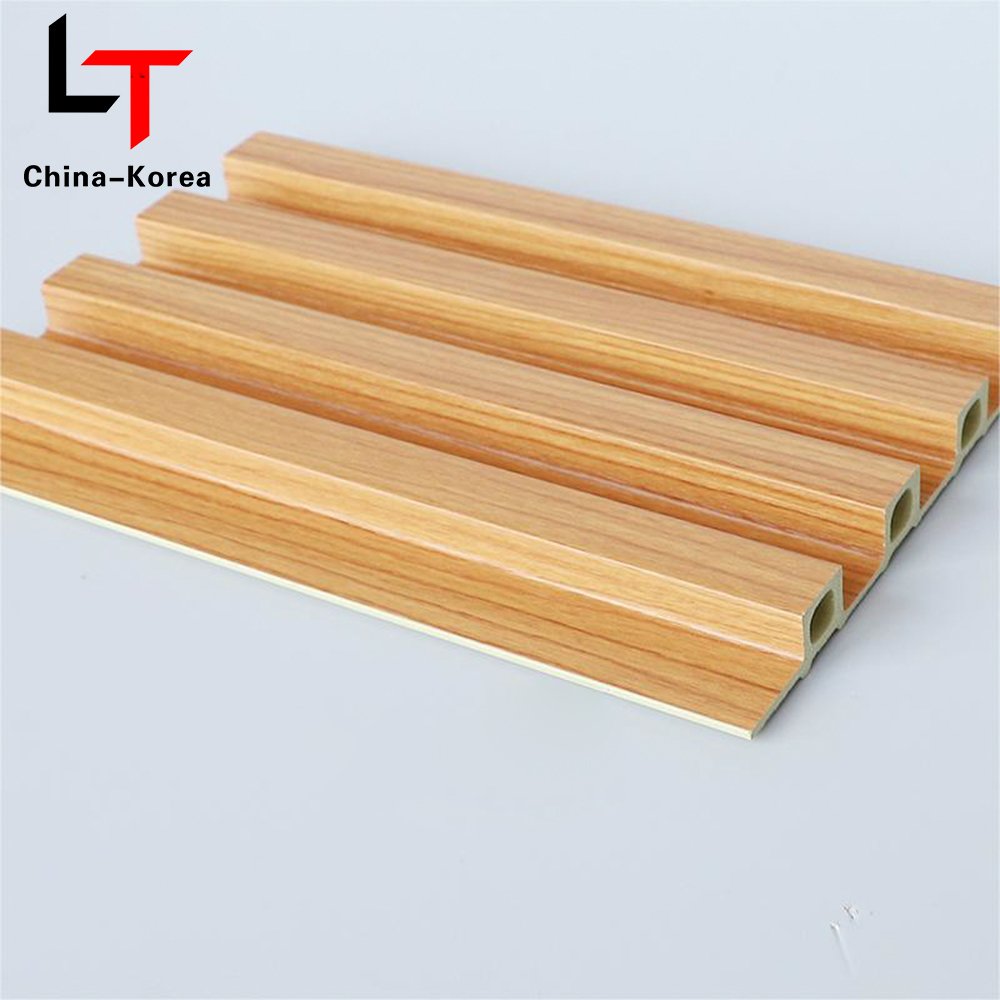LT Reasonable Price Alternative Slat 3D WPC Fluted Wall Panel Waterproof Acoustic Seamless Grooved Decorative WPC Wall Boards