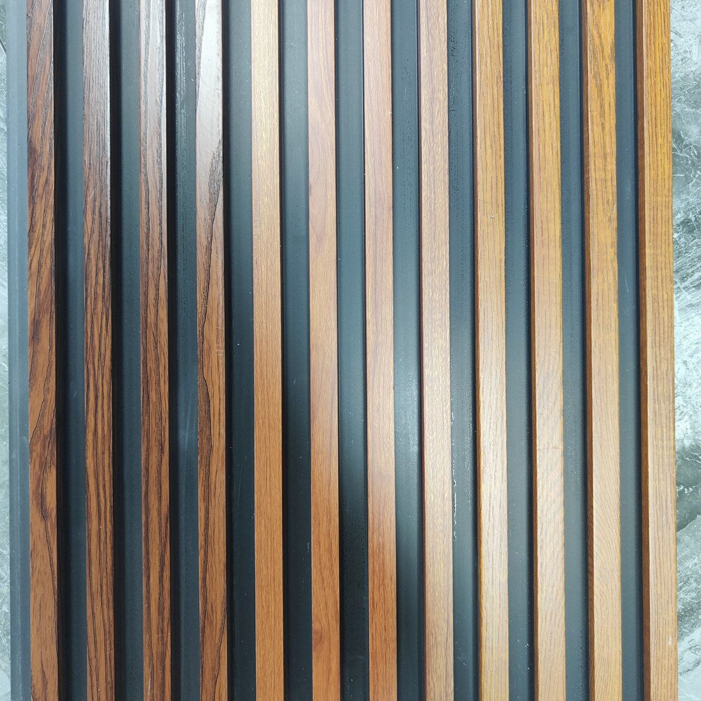 House Exterior Black-White Fluted Composite Wpc Wall Panel Outdoor Siding Board Eco-Friendly Panel Building Wpc Wall Cladding