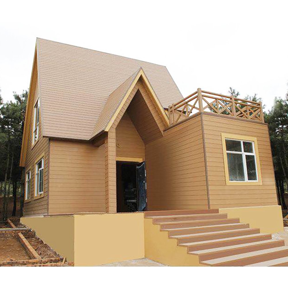 House Exterior Black-White Fluted Composite Wpc Wall Panel Outdoor Siding Board Eco-Friendly Panel Building Wpc Wall Cladding