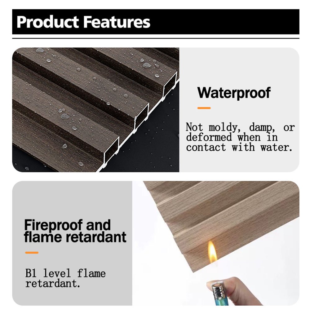 Reasonable Price Low Price 3D Wood Veneer Fluted Cladding Wpc Decor Wall Panel Board For Indoor Tv Background Wall Decoration