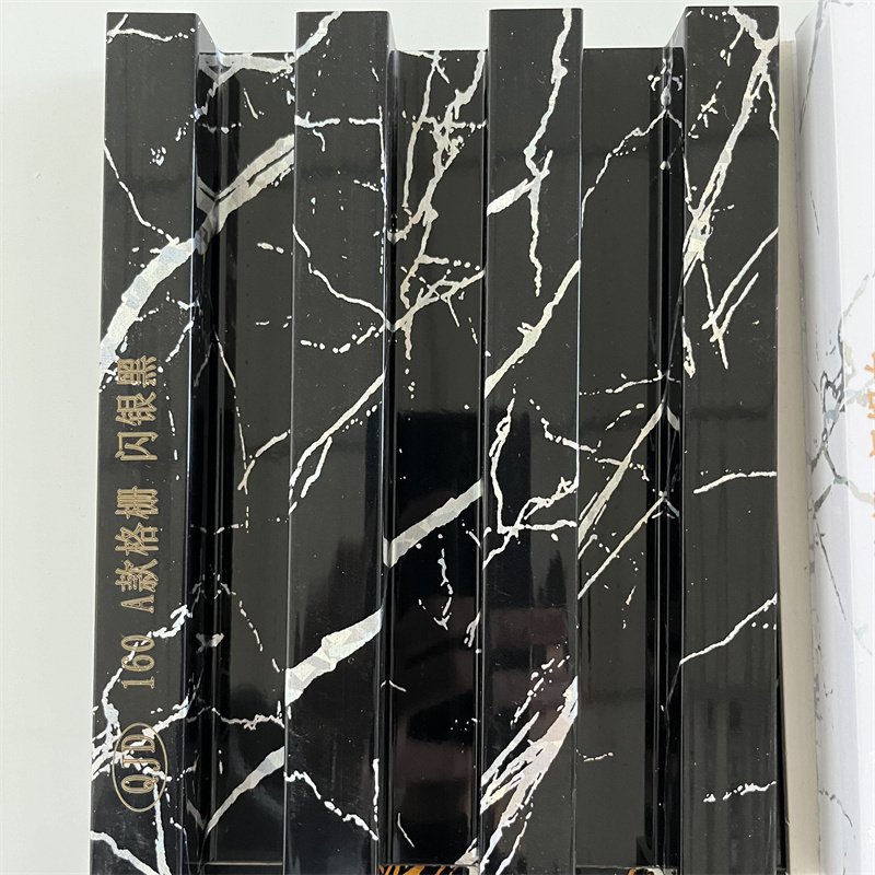 New Style Marble Stone Surface 3D Board Wood Alternative Panels WPC Fluted Wall Panel for House Decoration