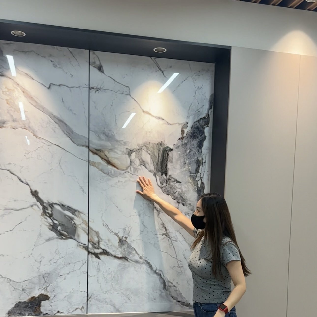 8mm Laminate Sheets for Walls Marble Film Bamboo Fiber Wall Panels Wood Veneer