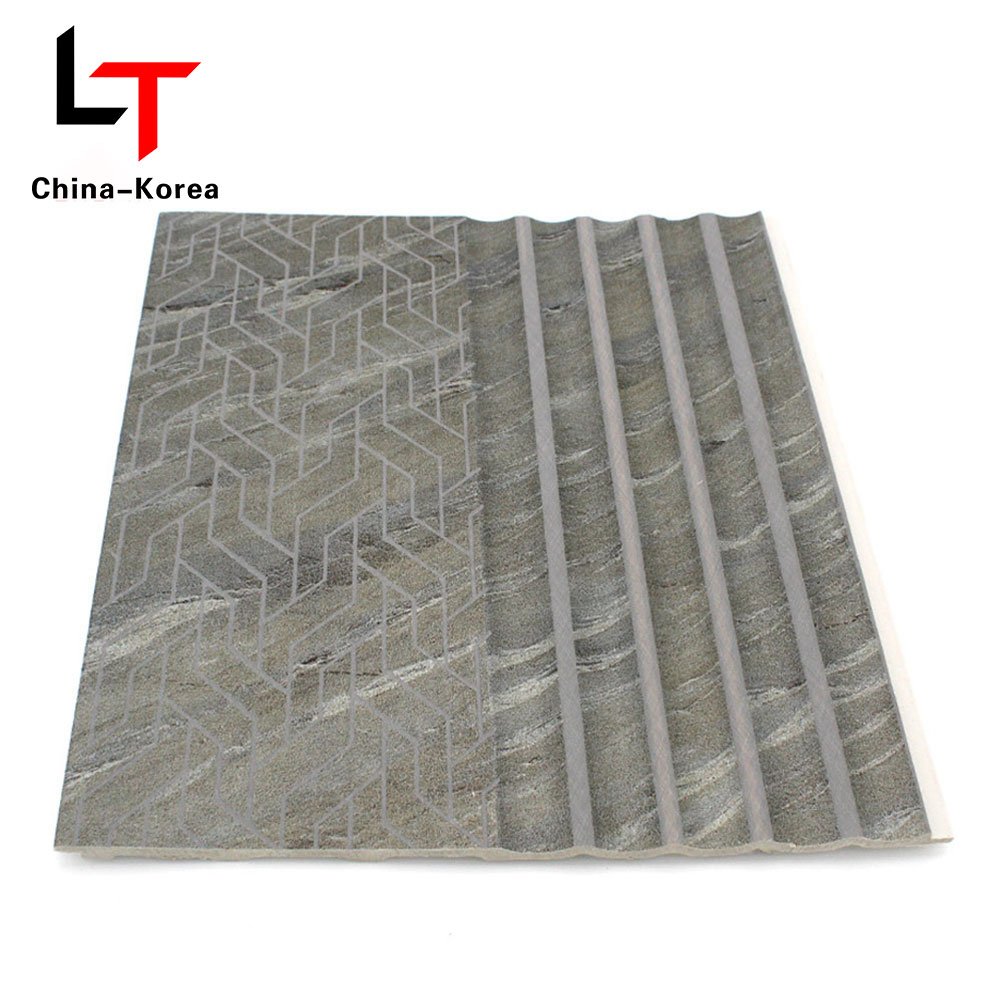 LT Best Selling PS Waterproof WPC fluted wall panels 3d Slat Acoustic Seamless fluted Wall Board For Home Decoration