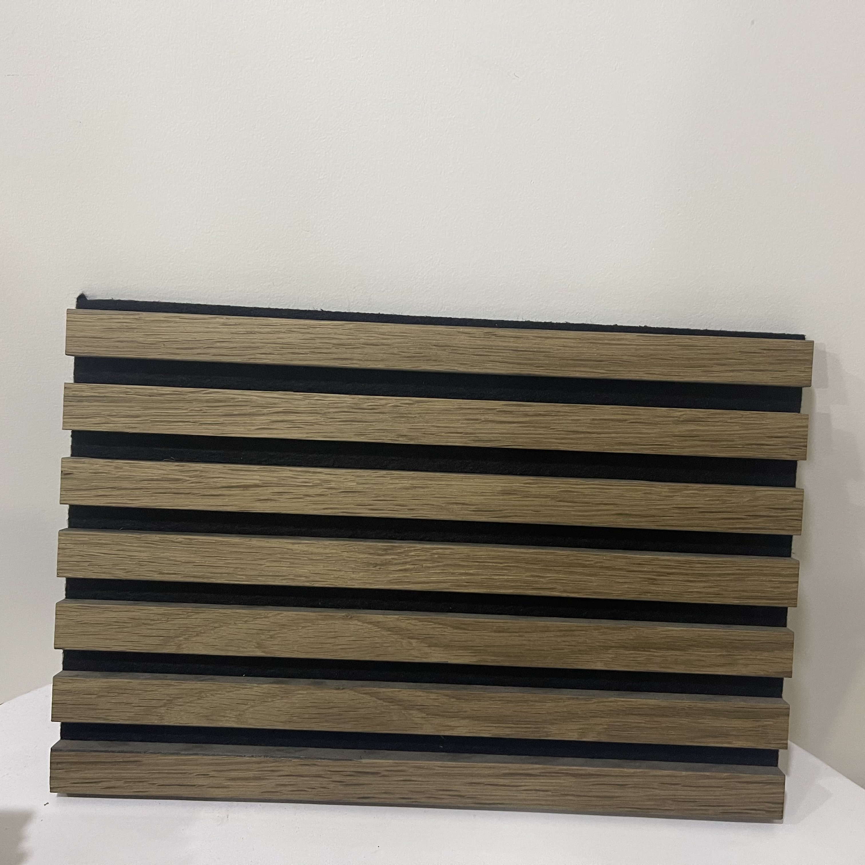 Easy to installation eco friendly material fireproof polyester board for indoor sound absorption wooden slat acoustic wall panel