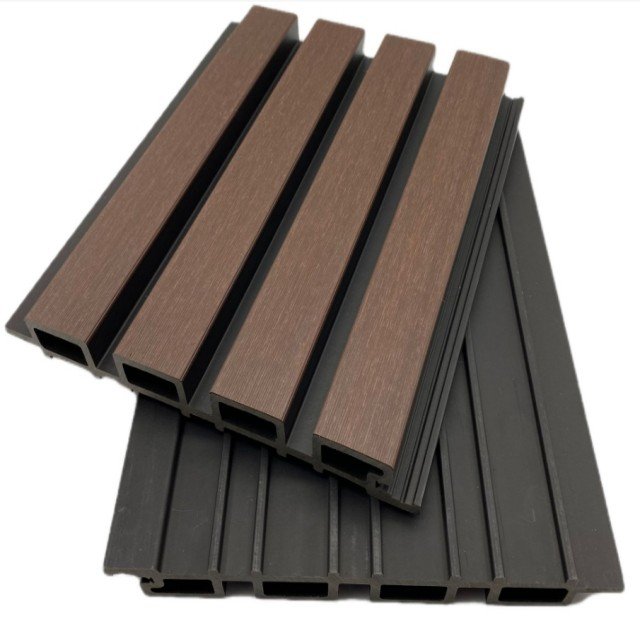 Modern plastic wood wall panel garden garden design anti-corrosion sunscreen high-quality plastic wood panel wall