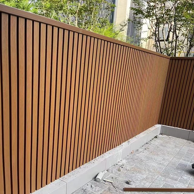 Modern plastic wood wall panel garden garden design anti-corrosion sunscreen high-quality plastic wood panel wall