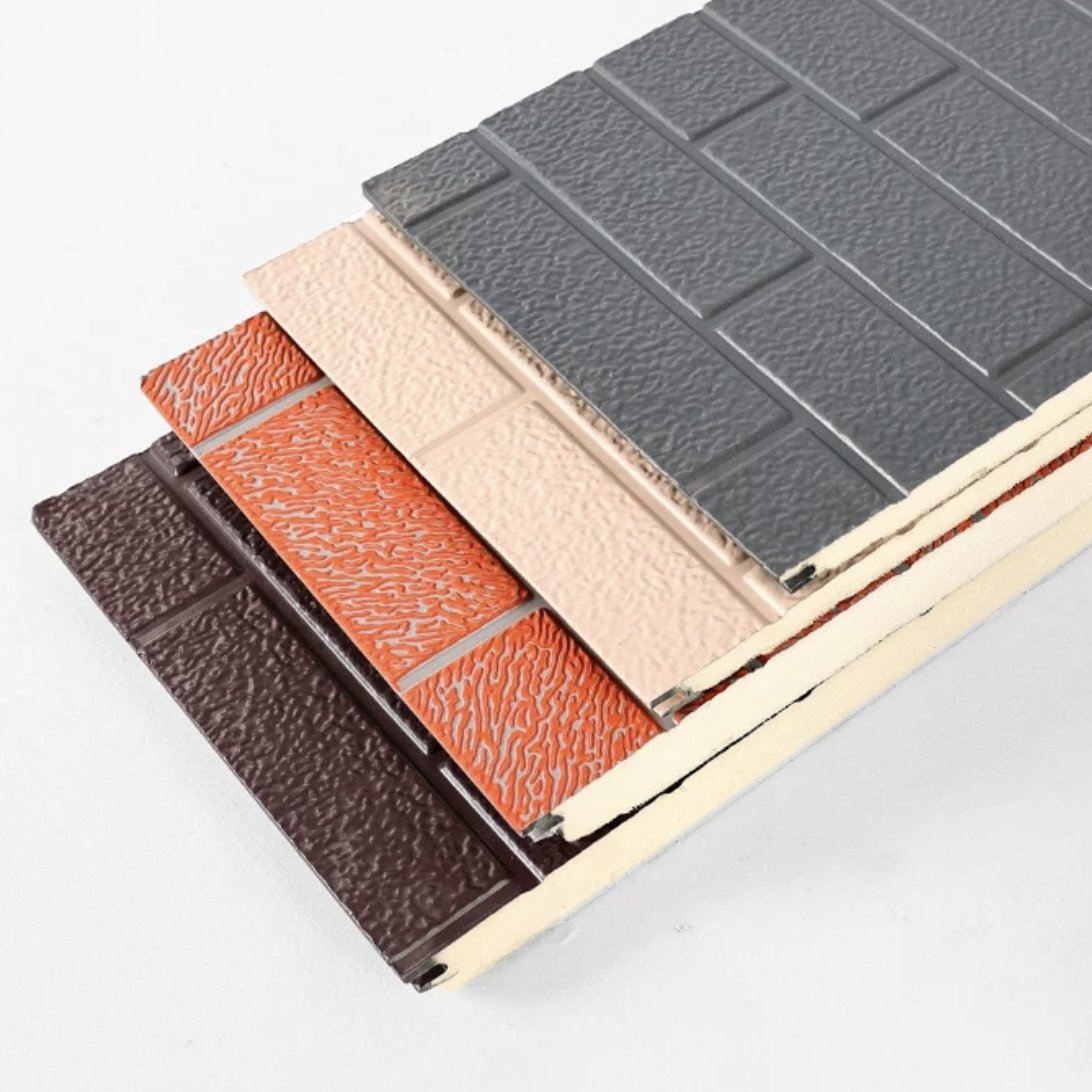 Environmentally Friendly Pu Polyurethane Foam Sandwich Decorative Wall Panels Metal Carved Board