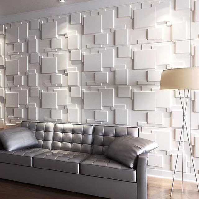 Easy installation high quality Modern Interior decoration 3D pvc wall Panel/Sticker Waterproof 3d pvc board