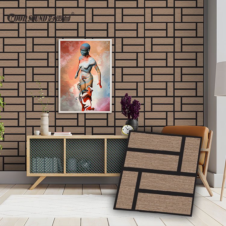 Goodsound Mdf Wall Board Sound Absorbing Slat Polyester Pet Felt Soundproof Wooden Acoustic Panels Akupanel for Studio