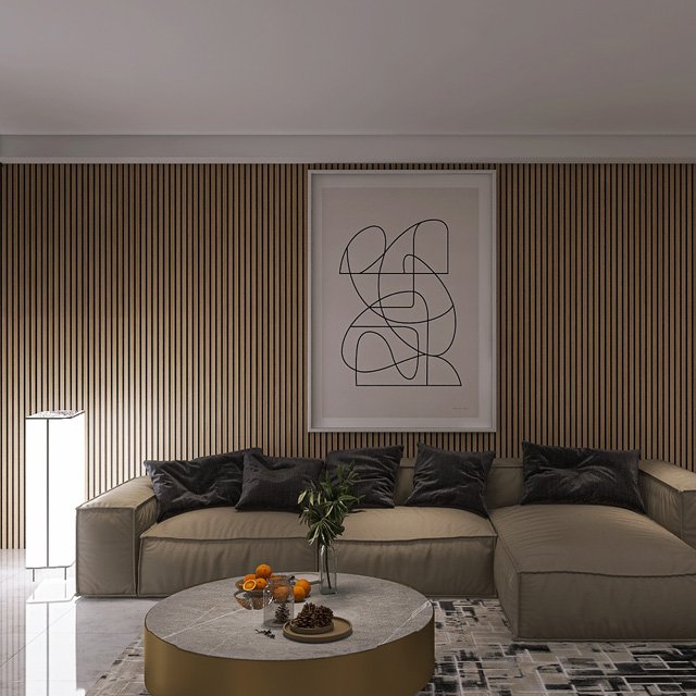 KASARO Fashion Wall Panel 3d Model Design Slat Mdf Board Decorative Acoustic Wood Slat Wall Panel For Indoor Commercial