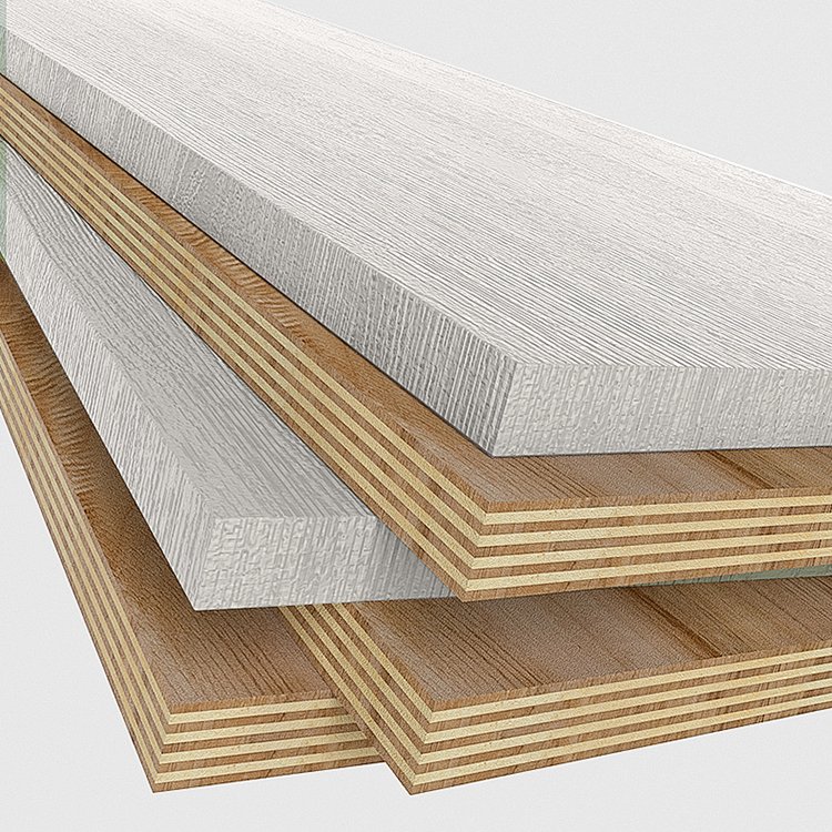Chinese High Glossy Hot Press Wood Texture Melamine Paper Sheets White Melamine Laminated Plywood Multilayer Board Eucalyptus