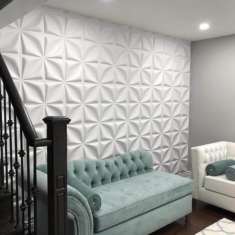 Low cost prefabricated house interior decor pvc ceiling wallpapers wall panel 3d coating for waterproof