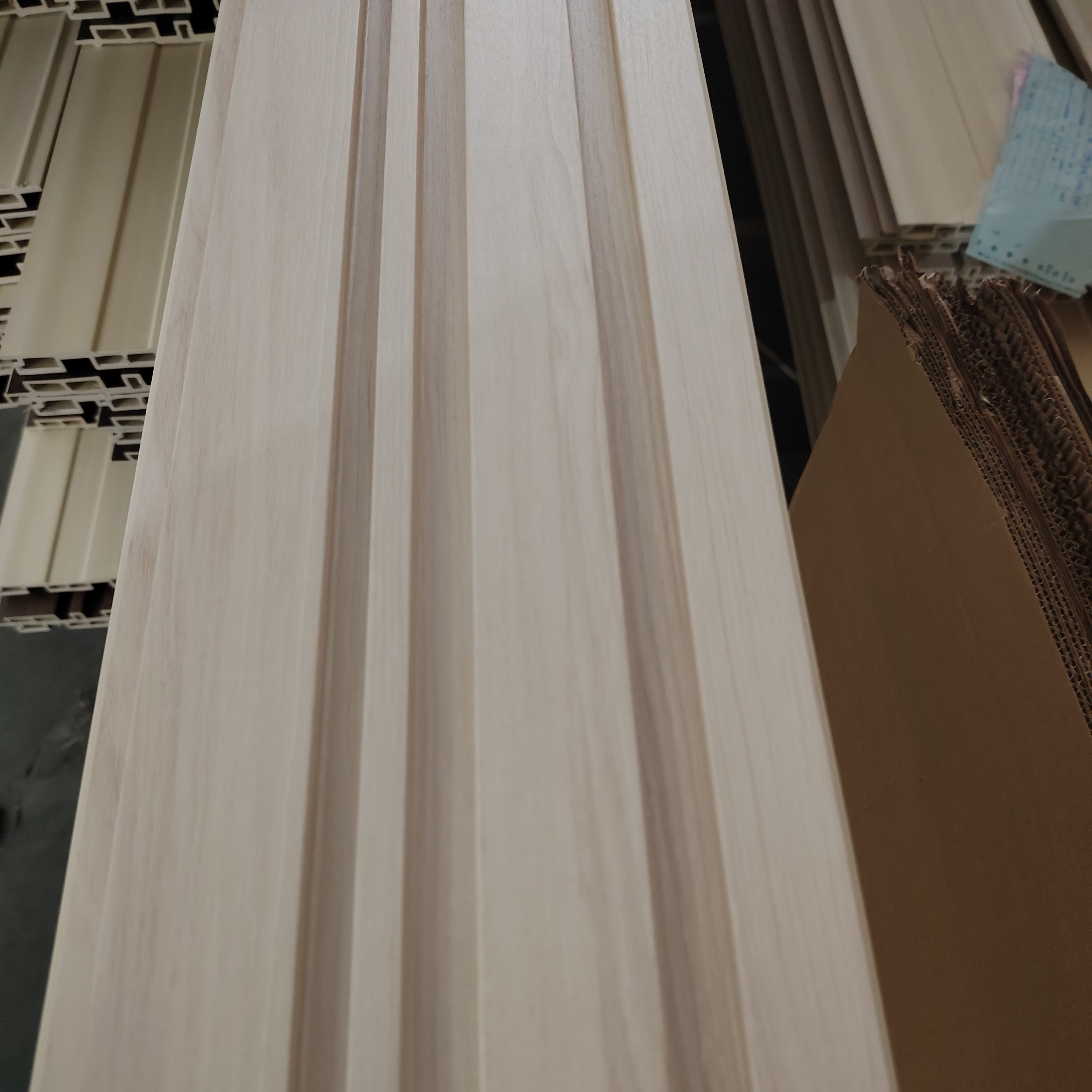 Factory Price Fluted Wall Panel Water-proof Wood Plastic Composite 175*14 Interior Wooden Board For Bedroom