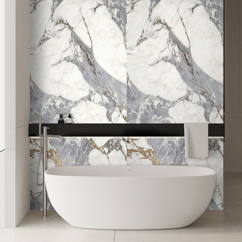 JSXH 1220x2440mm Waterproof Fireproof Pvc Uv Marble Sheet Wall Panel Marble Alternative Pvc Ceiling Panel For Wall Decoration