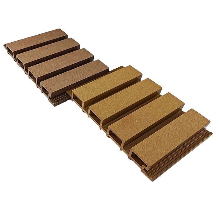 Wpc Indoor Decorative Wpc Wood Plastic Composite Fluted Wall Panels Interior Co-extruded Wpc Cladding Fluted Wall Louver Panels