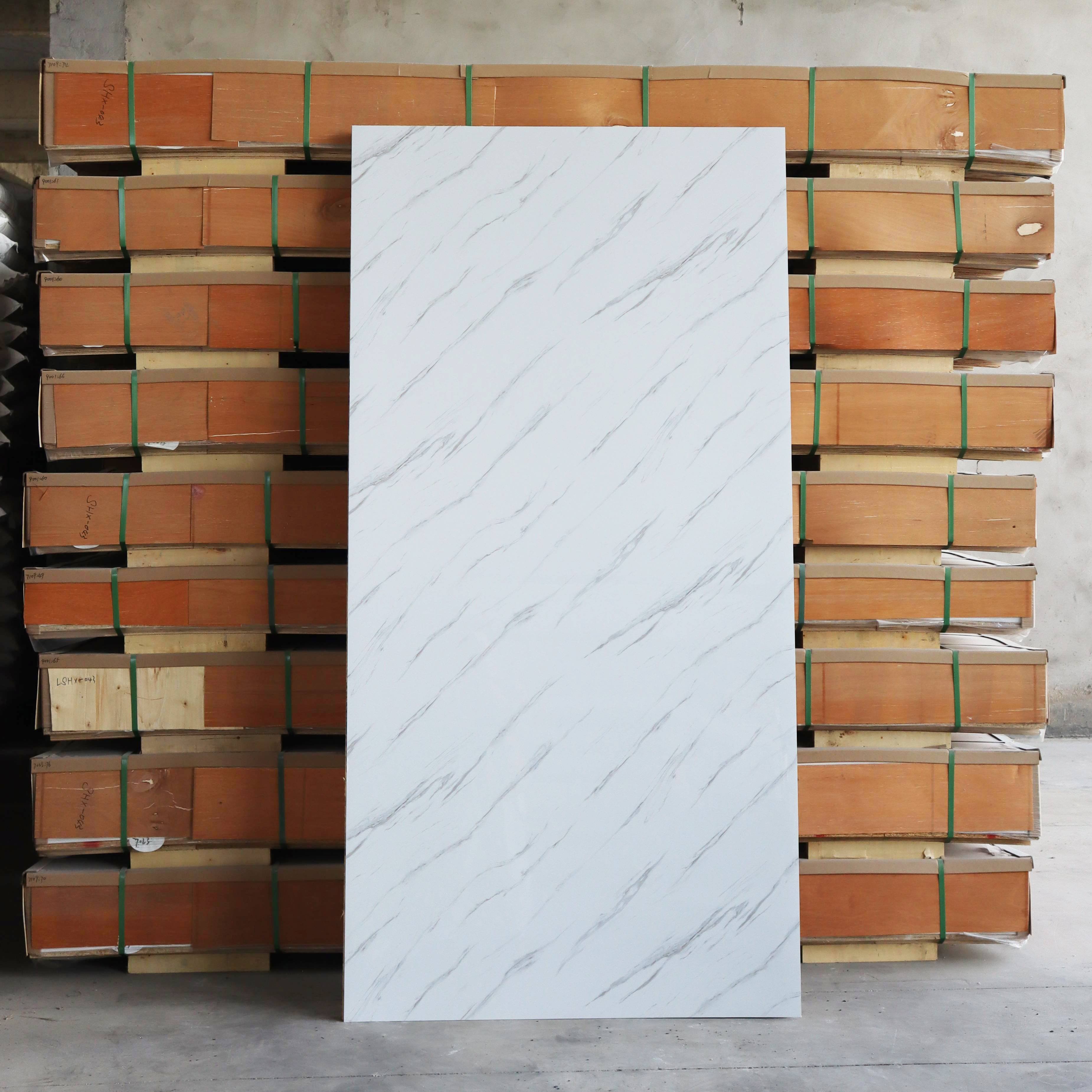 Marble Alternative mirror surface High Glossy UV PVC Marble Sheet Wall Panel Fireproof for Beautiful Interior Decor
