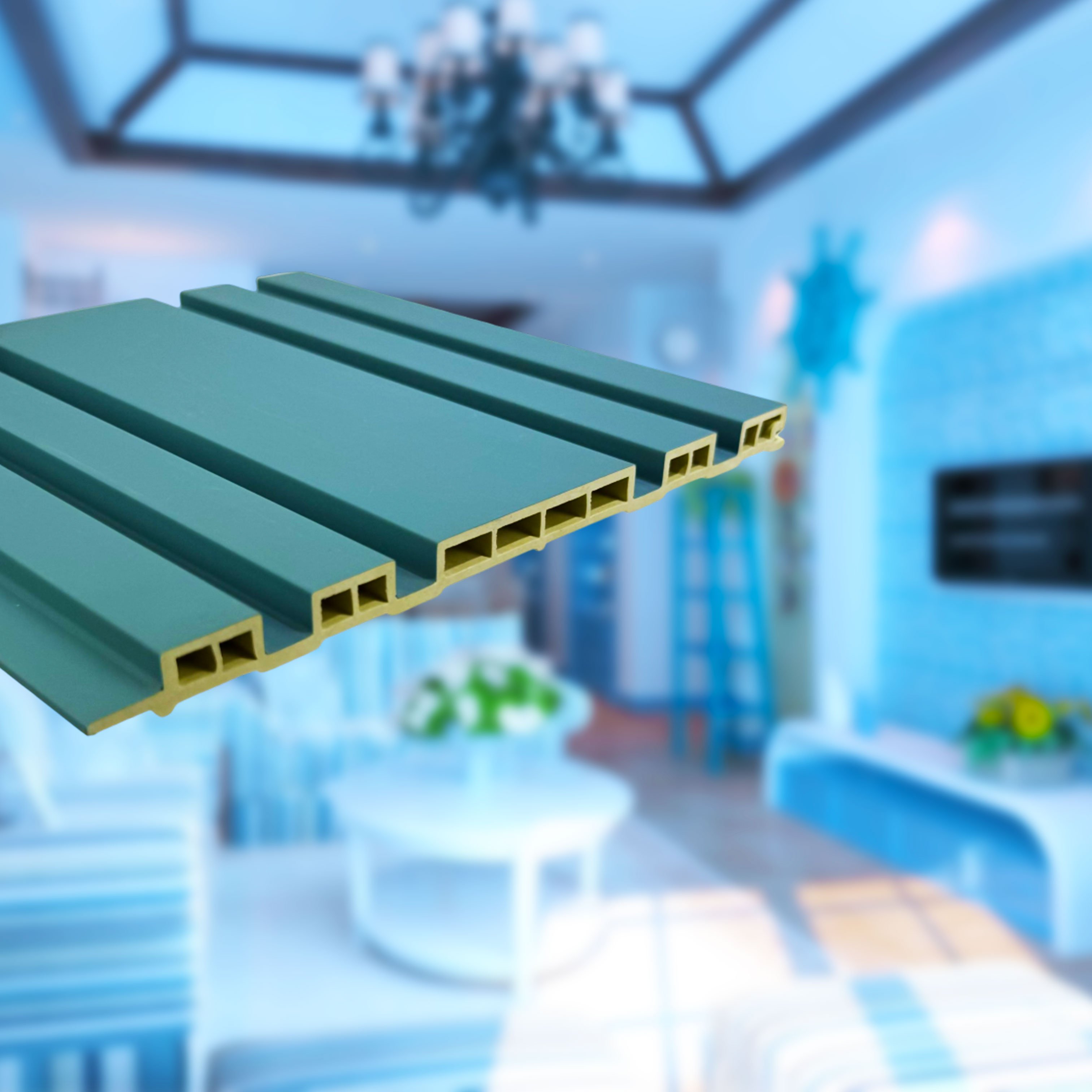 Reasonable Price Low Price 3D Wood Veneer Fluted Cladding Wpc Decor Wall Panel Board For Indoor Tv Background Wall Decoration