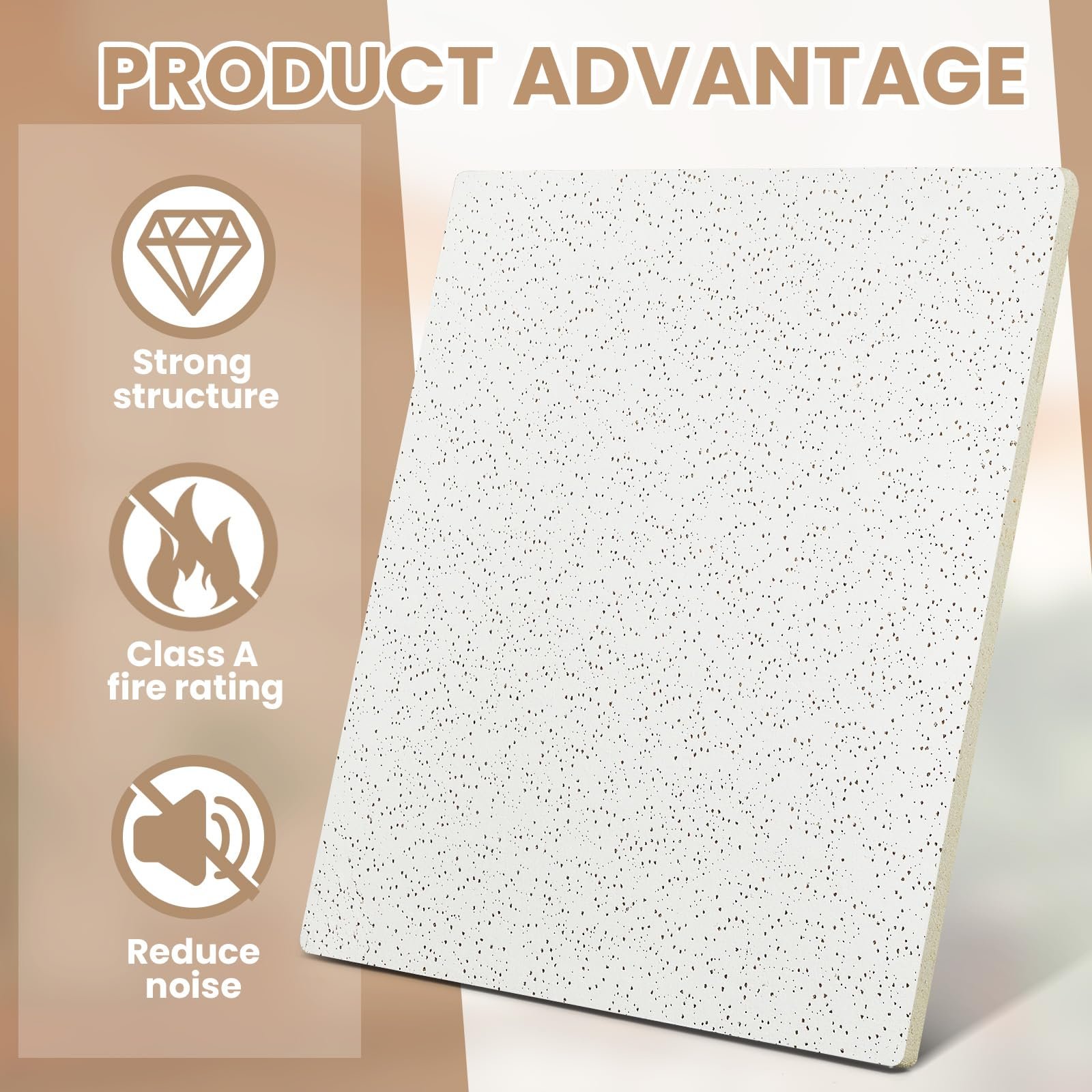 New Sound-absorbing Mineral Fiber Graphic Design Square Suspended Mineral Ceiling Board