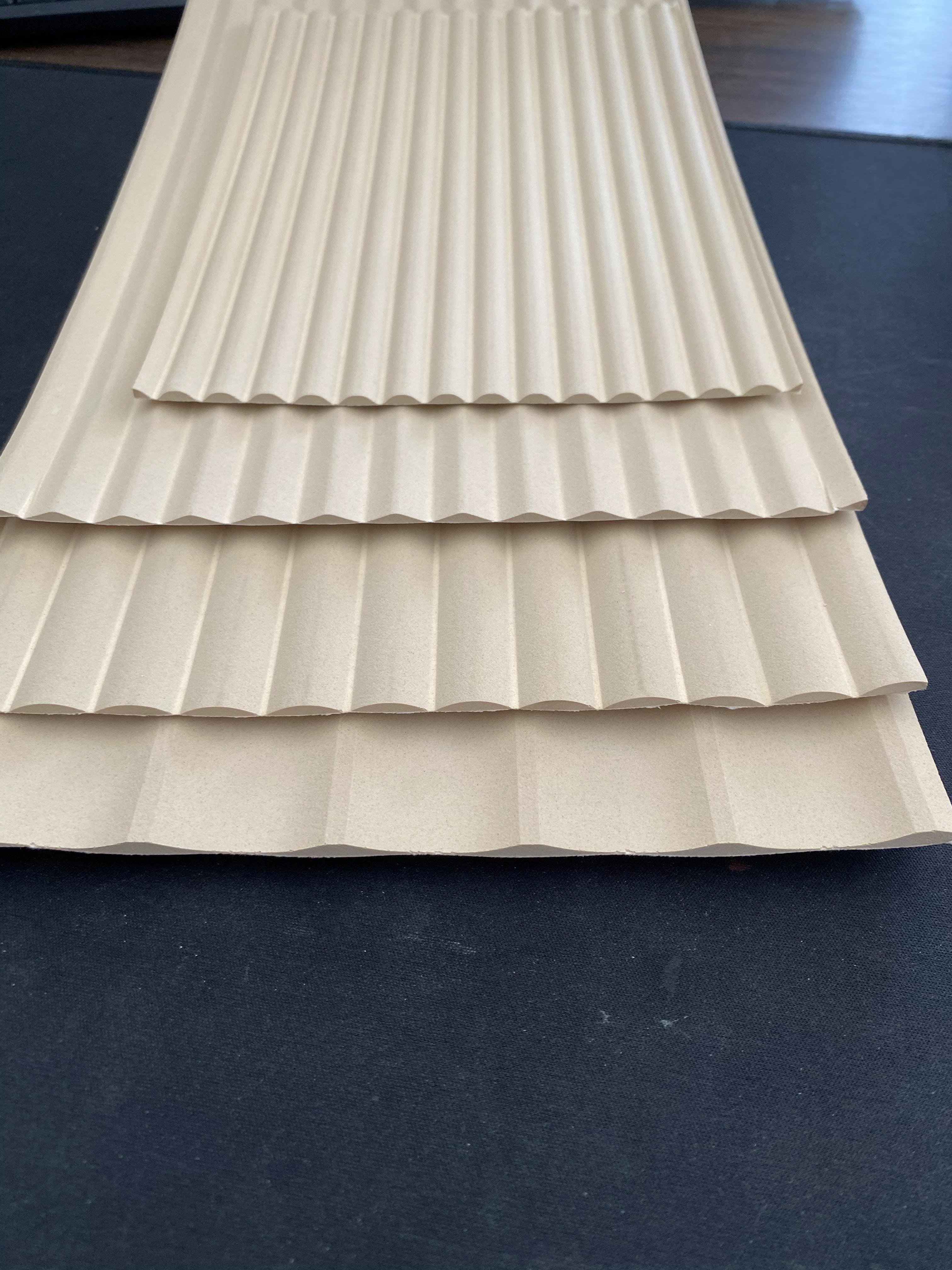 High Quality Flexible Half Round Solid Wood Panel for Wall Pole Covering and Decoration Tambour Panel Board mold press molding