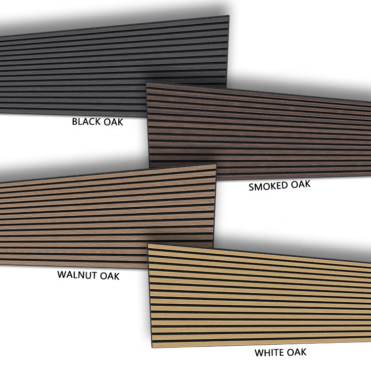 GoodSound Anti Sound Absorption Wall Slat Acoustic Treatment Polyester Fiber Pine Cherry Wood Acoustic Board