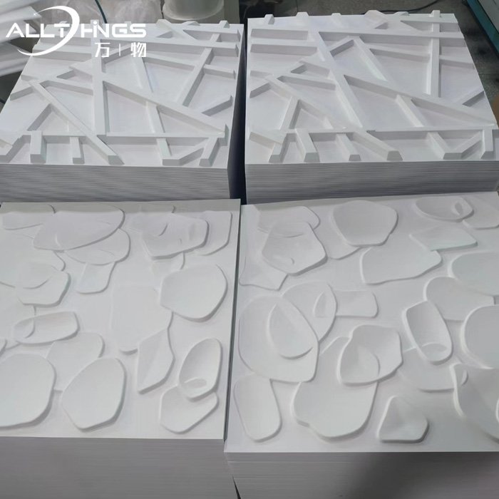 50*50cm 3d geometric pvc wall panel waterproof wallpapers high quality 3d pvc other boards home art decoration