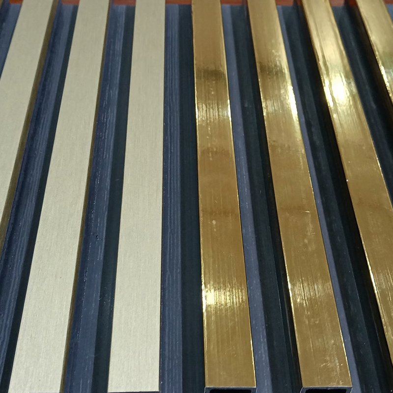 Factory Supply Top Quality golden Eco-Friendly 3D WPC Wall Panel Bamboo Fluted Panels Wallboard for Interior home decor