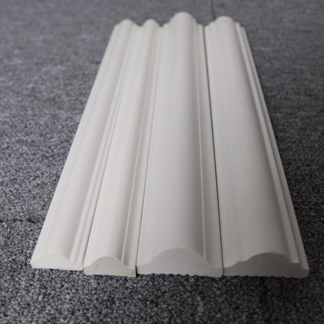2023 latest waterpoof hard quality flexible wall decorationindoor PS skirting board White