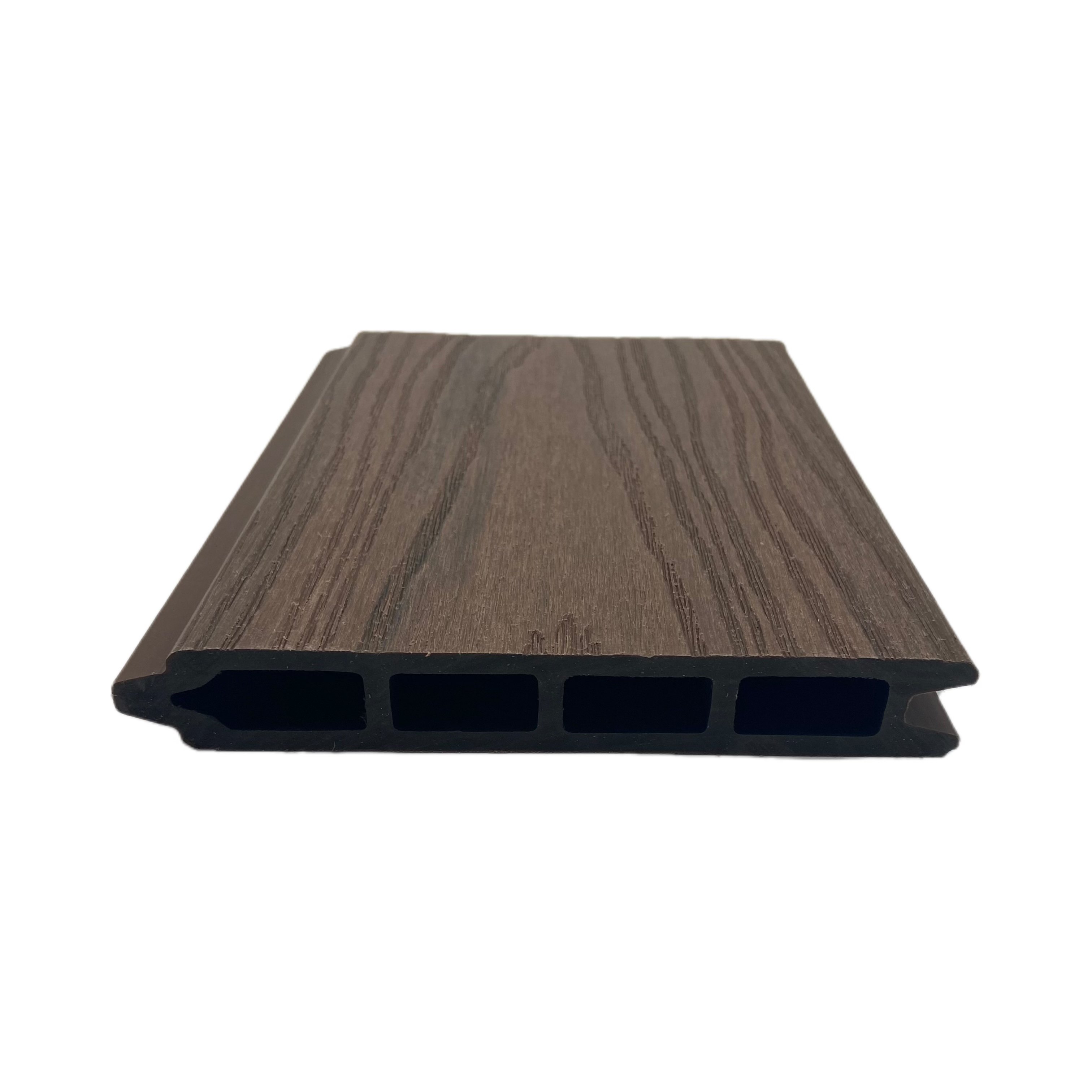 Co-extrusion teak color WPC Composite Garden Fence panel