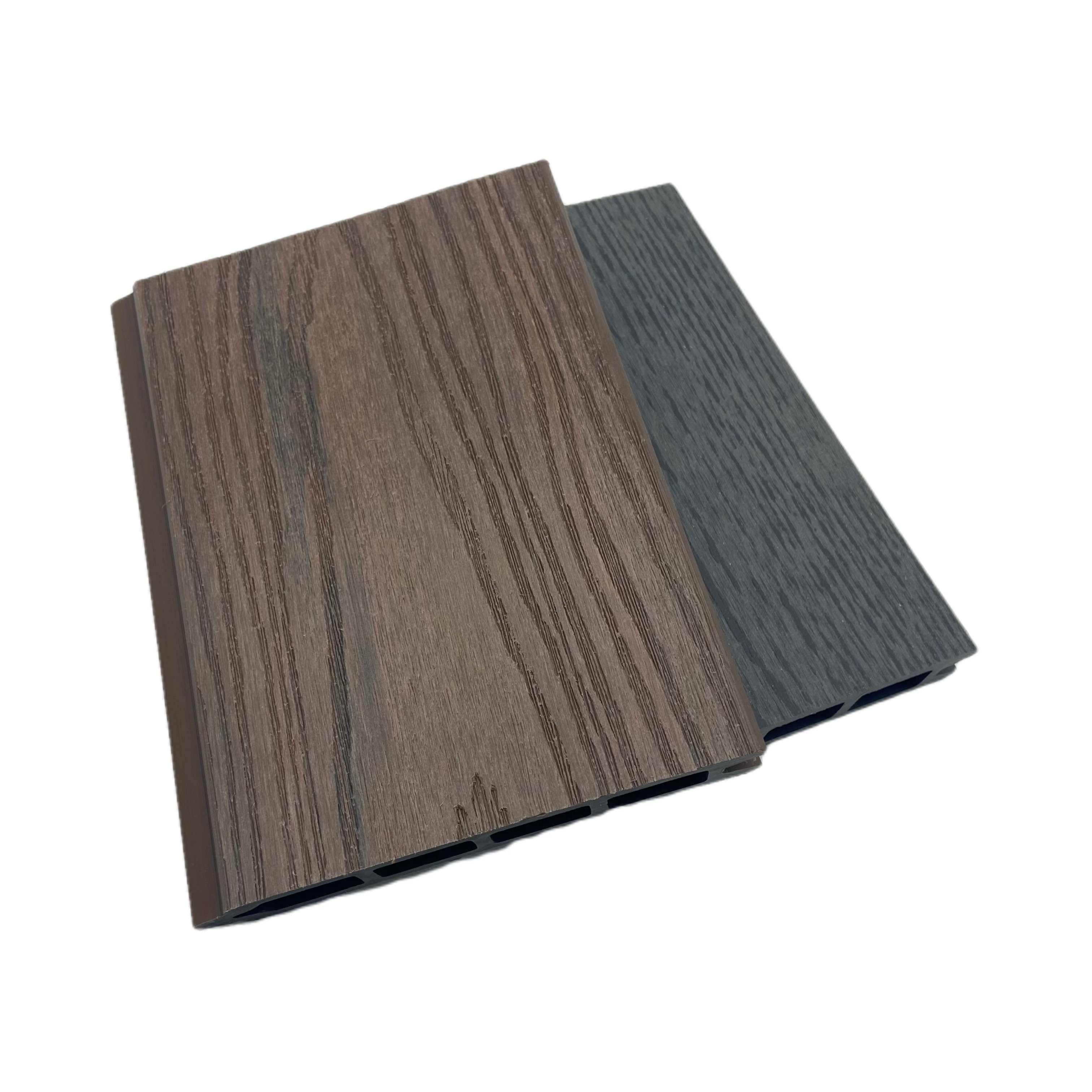 Co-extrusion teak color WPC Composite Garden Fence panel