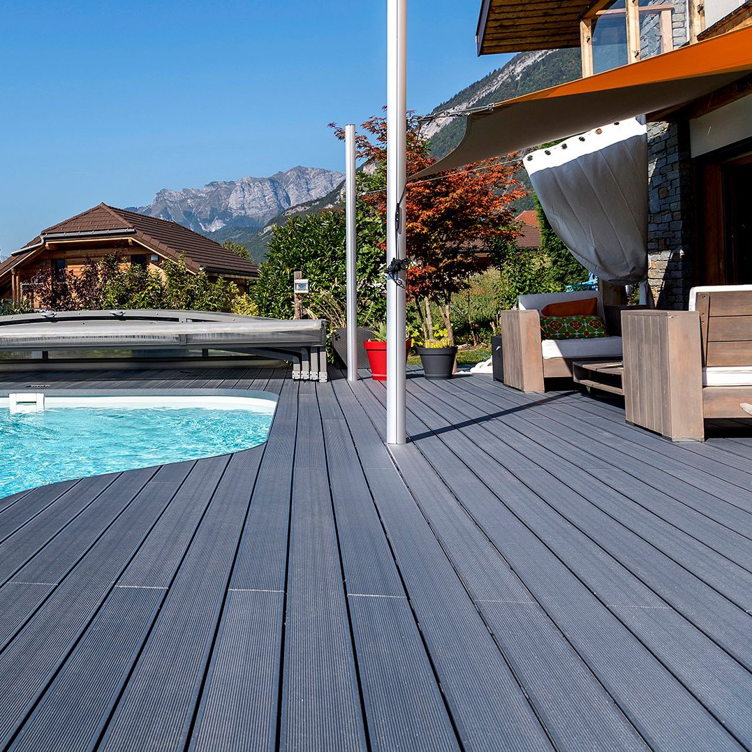 Hot sale colorful composite outdoor wood Embossing co-extrusion wpc engineered flooring decking board