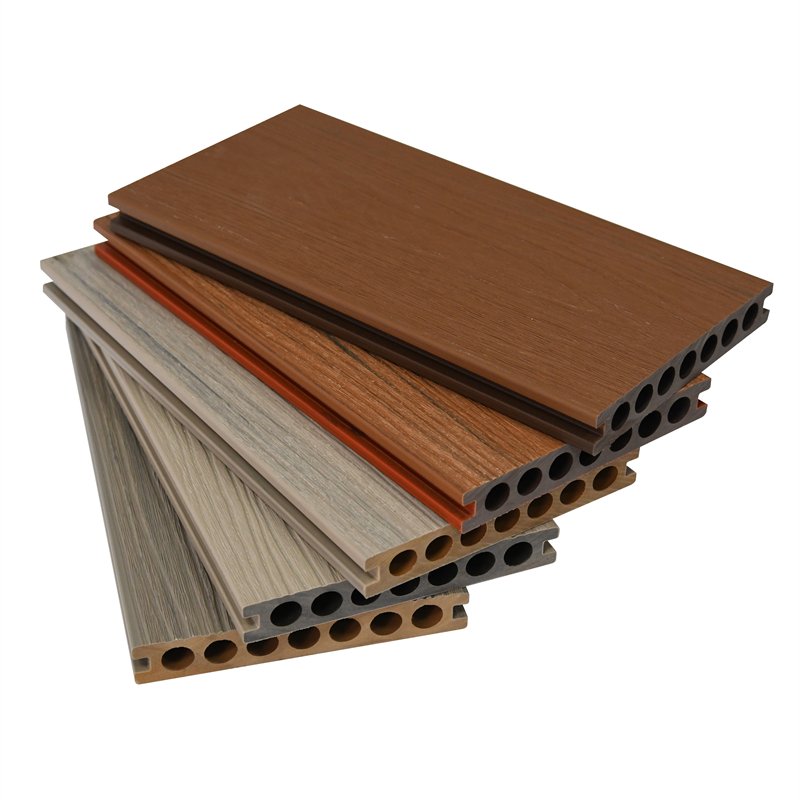 Hot sale colorful composite outdoor wood Embossing co-extrusion wpc engineered flooring decking board