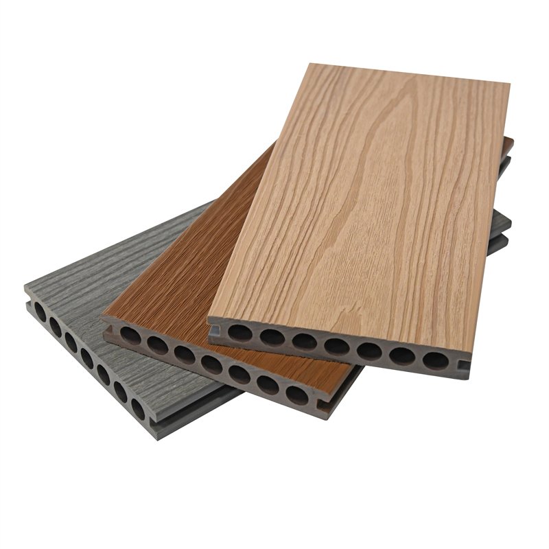 Hot sale colorful composite outdoor wood Embossing co-extrusion wpc engineered flooring decking board