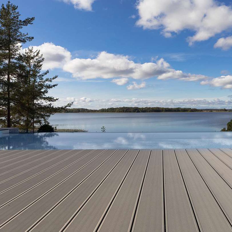 Hot sale colorful composite outdoor wood Embossing co-extrusion wpc engineered flooring decking board