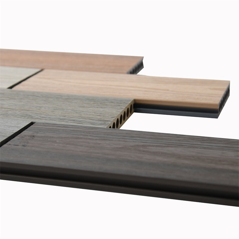 Hot sale colorful composite outdoor wood Embossing co-extrusion wpc engineered flooring decking board
