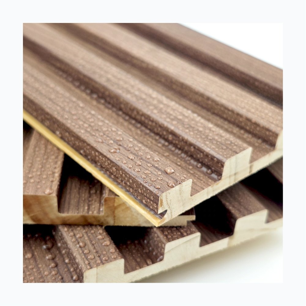 3D Pvc WOOD Waterproof Cladding Home Decor Wall Panel Pine Solid Wood Wall Board For Hotel